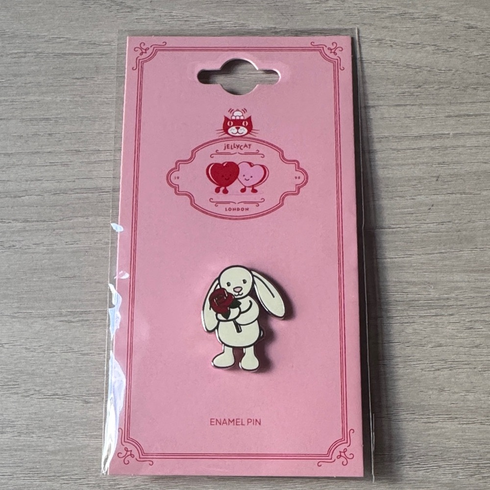 Exclusive JellyCat Bunny Enamel Pin